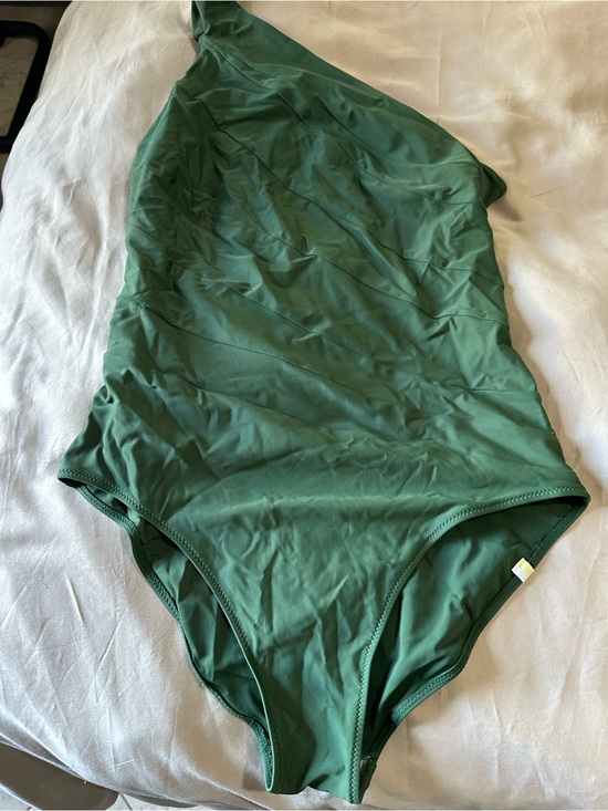summersalt Other - summersalt Forest Green One-Shoulder Swimsuit